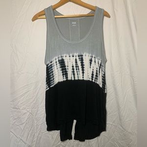 Ana Tie Dye Gray & Black Tank Top